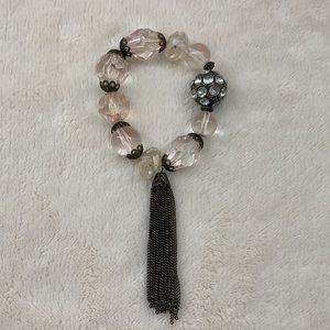 Uniquely Beautiful Stretch Bracelet with Tassel